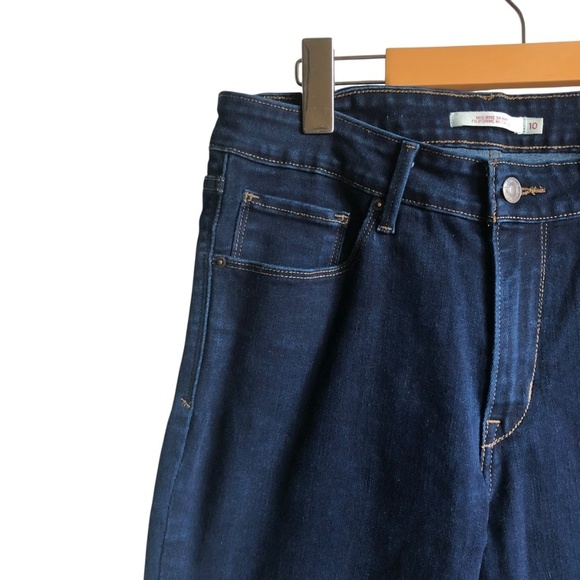 Levi’s Mid Rise Skinny Dark Blue Denim Jeans Size 30 - Picture 6 of 14